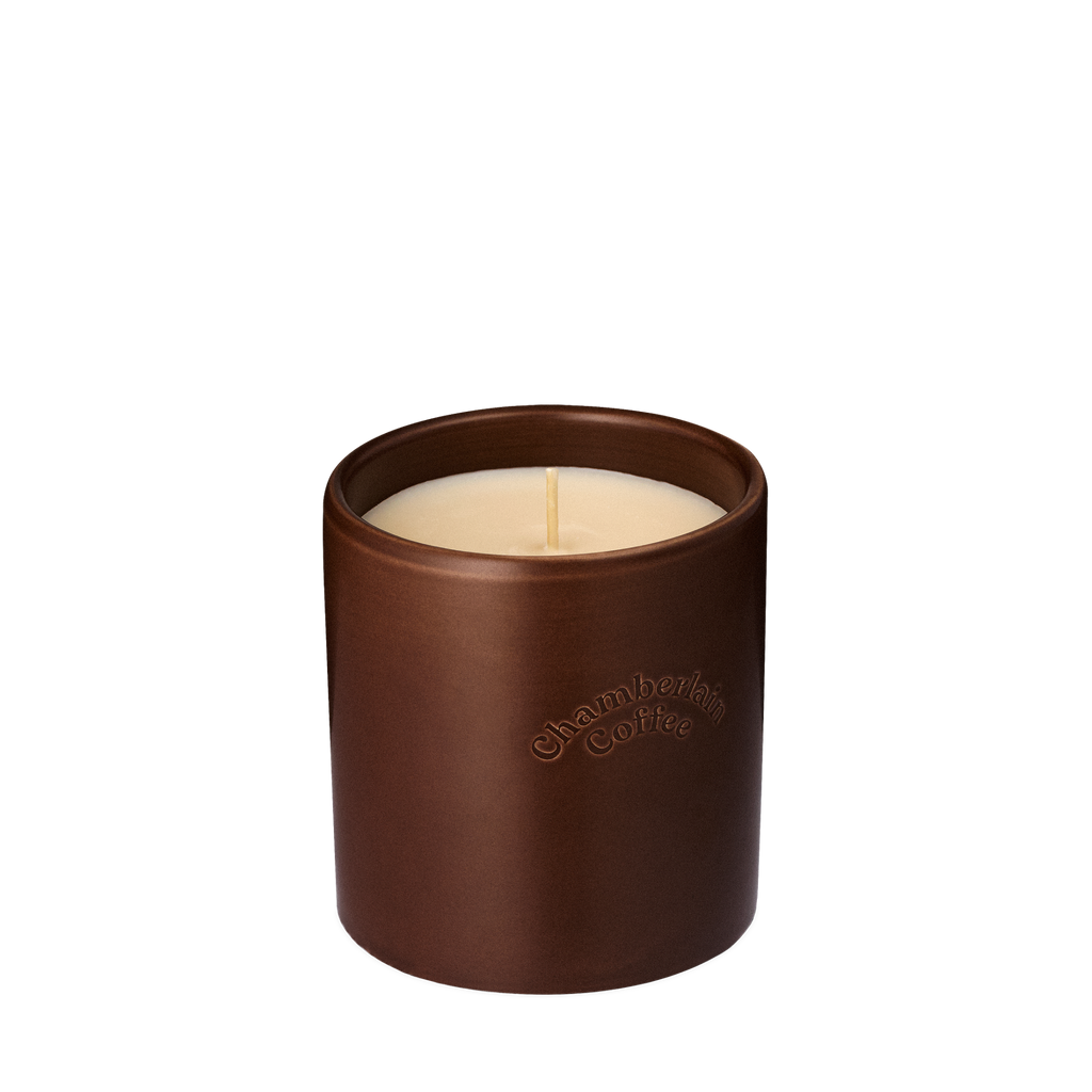 Coffee Ceramic Candle  Product Shot Diagonal