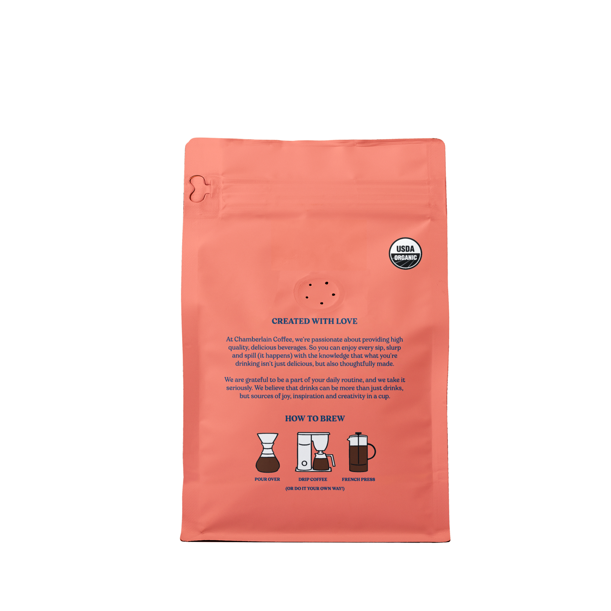 Organic Medium Roast Coffee Blend  Product Shot Back