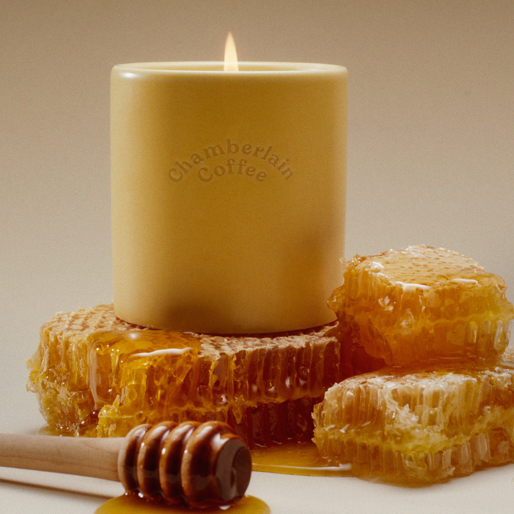 Honey Ceramic Candle