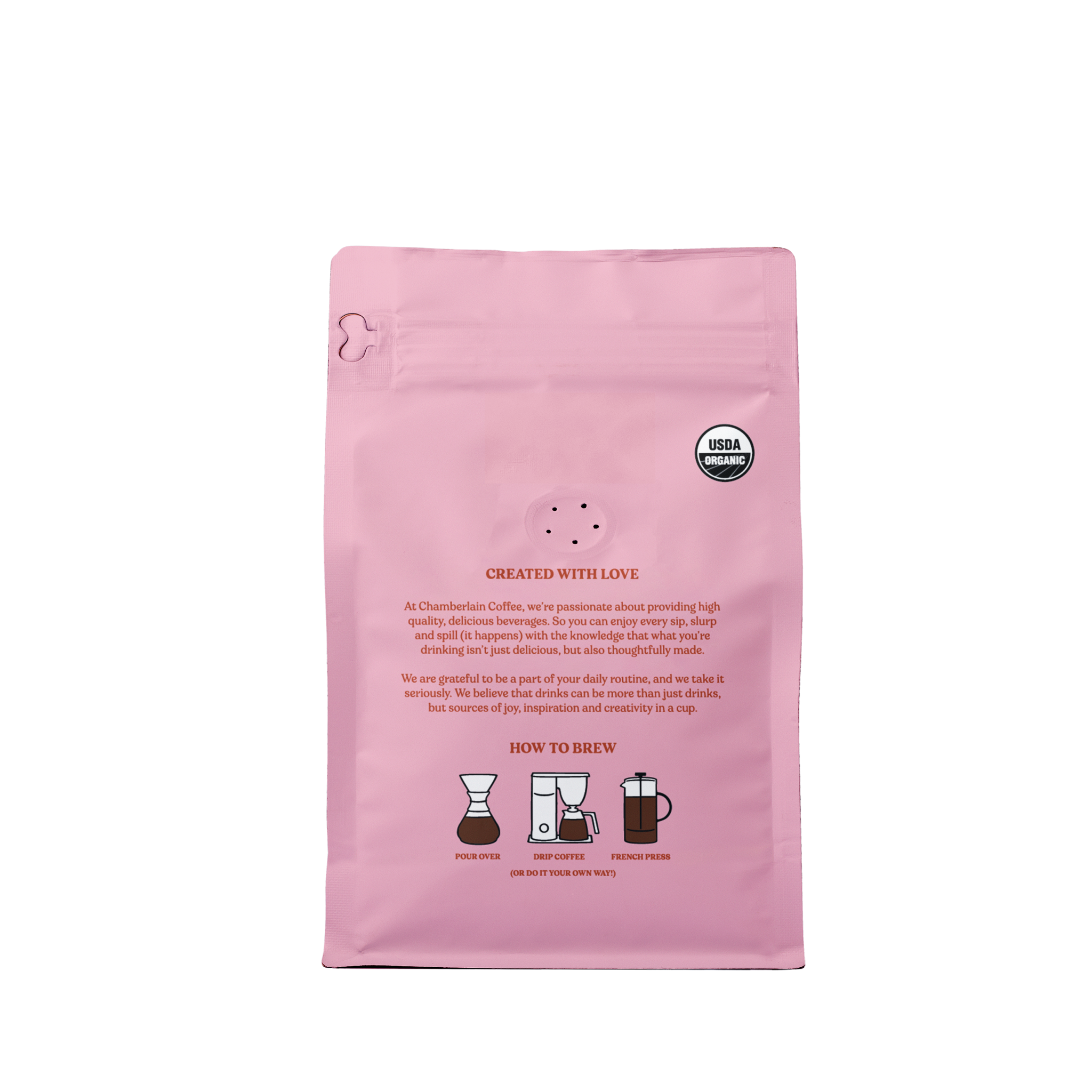 Organic Vanilla Coffee Blend  Product Shot Back