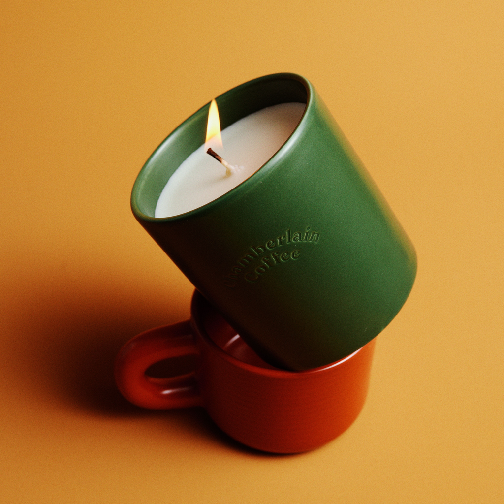 Matcha Ceramic Candle  Product Shot Above
