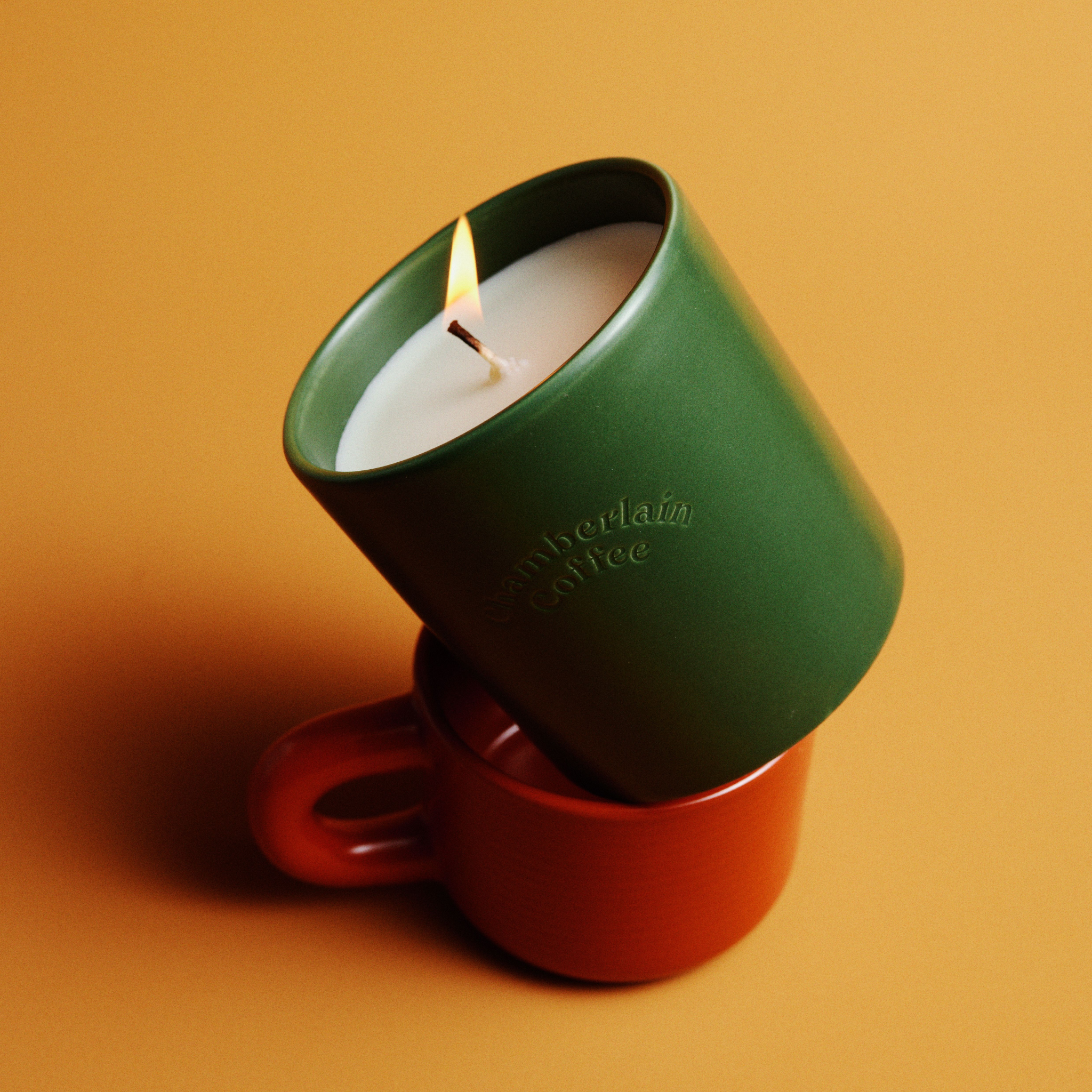 Matcha Ceramic Candle  Product Shot Above